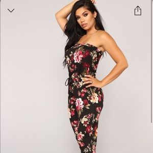 Fashion Nova Recreation Floral Jumpsuit